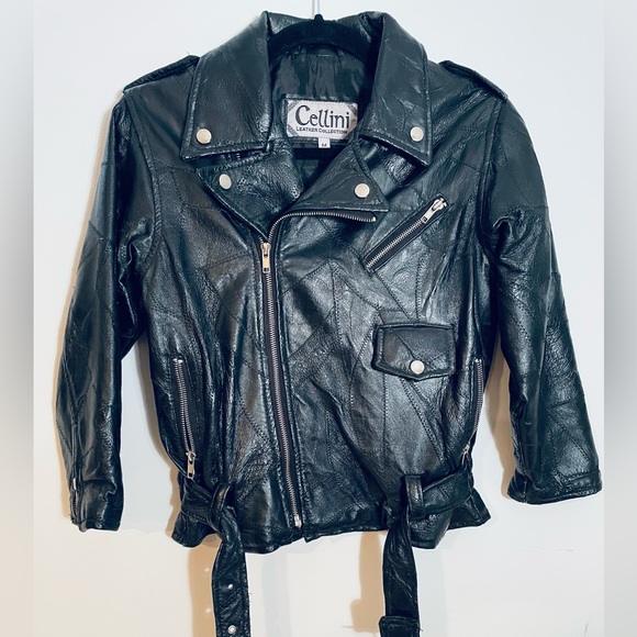 Cellini Vintage Leather Kids Jacket - Picture 2 of 5
